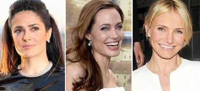 Salma Hayek, Angelina Jolie y Cameron Diaz.