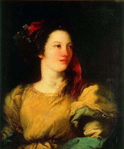 Retrato de joven con lazo rojo en la cabeza, c. 1768
