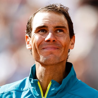 PARIS, FRANCE - JUNE 05: Rafa Nadal of Spain celebrates his victory with the Musketeers Cup after the men's final against Casper Ruud of Norway on Day 15 of The 2022 French Open at Roland Garros on June 5, 2022 in Paris, France. (Photo by Antonio Borga/Eurasia Sport Images/Getty Images)