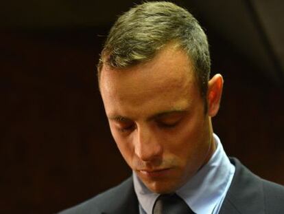 Oscar Pistorius, durante una comparecencia ante el juez.