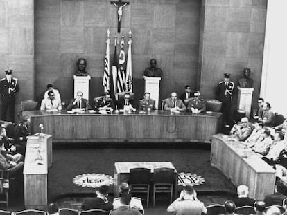 Junta Interamericana de Defesa (ou Opera&ccedil;&atilde;o Condor), em 1968.