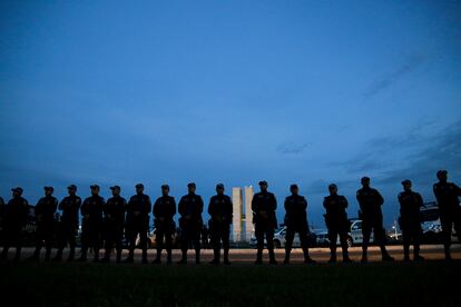 Agentes de la Policía Militar en Brasilia