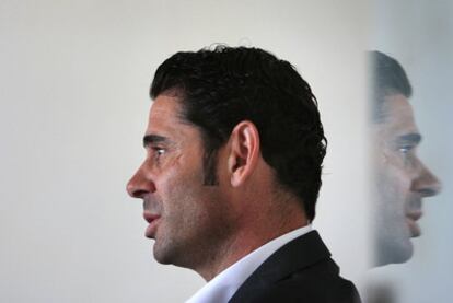 Ferandon Hierro, durante la entrevista en la ciudad deportiva de Las Rozas, en Madrid.