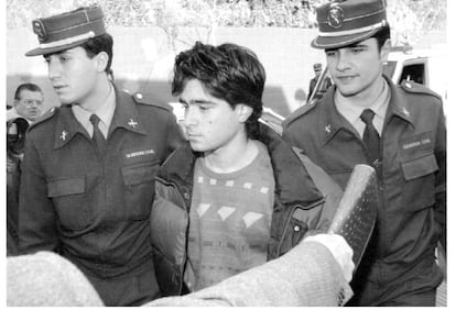 Andrés Rabadán Escobar, detenido por la Guardia Civil, el 8 de febrero de 1994.