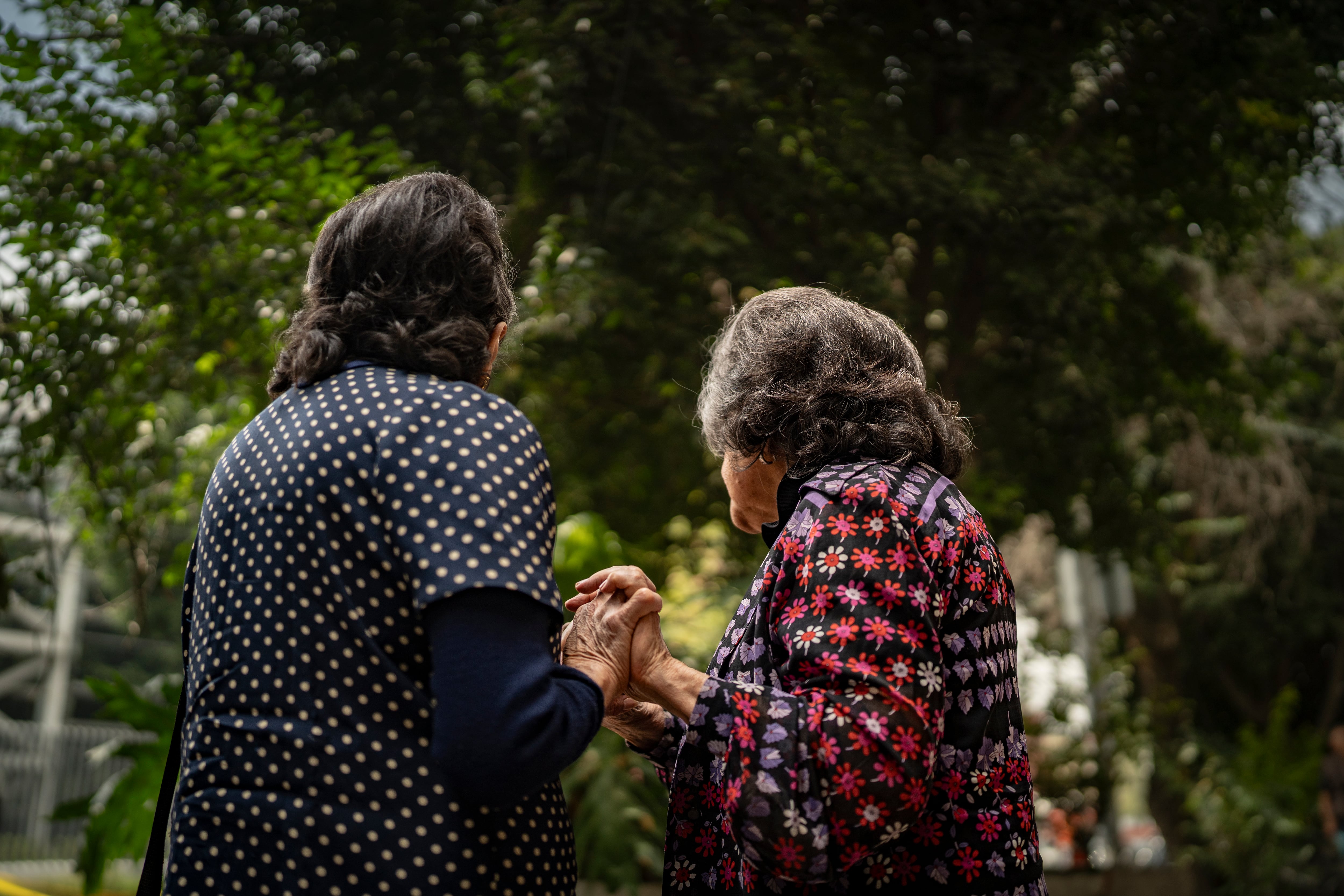 María Estela y Sara Giles, en Ciudad de México.