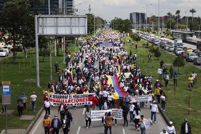 Protesta contra Gustavo Petro