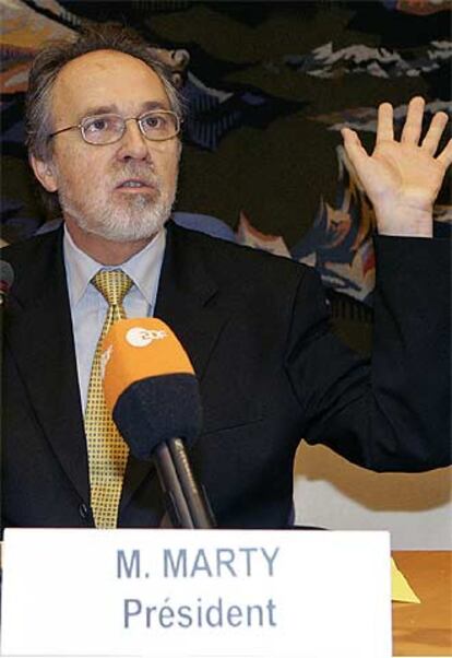 Dick Marty, durante la presentación de su informe en diciembre.