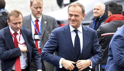 El presidente del Consejo Europeo, Donald Tusk, este jueves, en Bruselas.