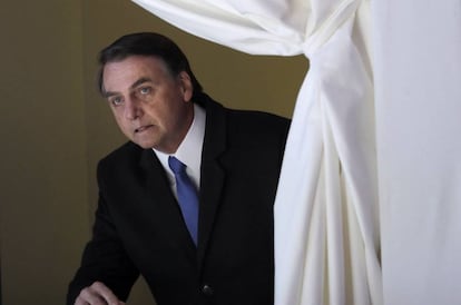 Presidente Jair Bolsonaro, em agenda presidencal em Davos, dias antes da cirurgia