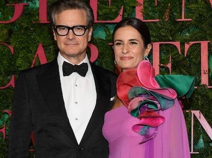 Colin Firth y su esposa Livia.