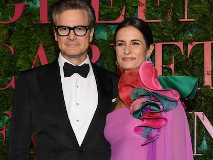 Colin Firth y su esposa Livia.