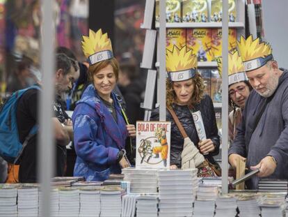 Visitants del Saló del Còmic els cabells grocs de Naruto.