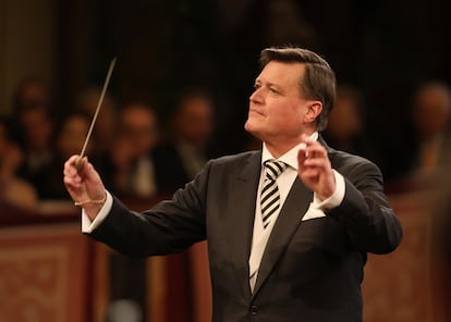 El director de orquesta Christian Thielemann, durante los ensayos de este sábado.