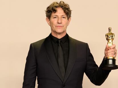 HOLLYWOOD, CALIFORNIA - MARCH 10: Director, Jonathan Glazer, winner of the Best International Feature for “The Zone of Interest”, poses in the press room during the 96th Annual Academy Awards at Ovation Hollywood on March 10, 2024 in Hollywood, California. (Photo by Arturo Holmes/Getty Images)