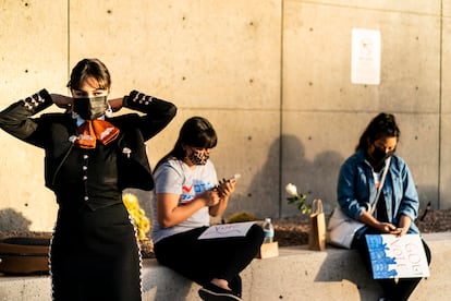 Mulheres de uma família mexicana se organizam para promover o voto em Las Vegas (Nevada) durante as últimas eleições.