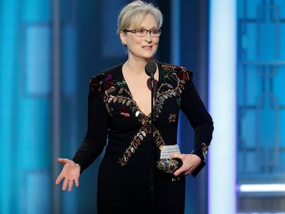 Meryl Streep, en la entrega de los Globos de Oro, en enero de este año.