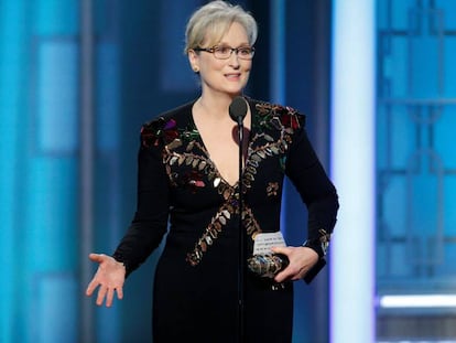 Meryl Streep, en la entrega de los Globos de Oro, en enero de este año.