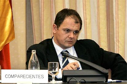 El secretario de Estado de Economía, David Vegara, durante la comparecencia en el Congreso.