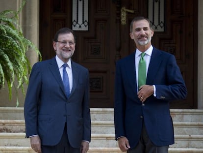 Mariano Rajoy con el Rey Felipe VI