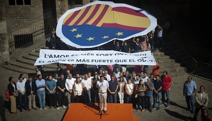 Una imagen del acto organizado ayer por Ciudadanos. En primer plano, Albert Rivera.