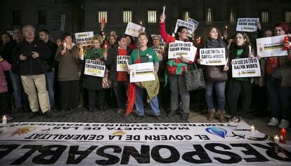 Manifestaci&oacute;n contra la pobreza energ&eacute;tica en Barcelona