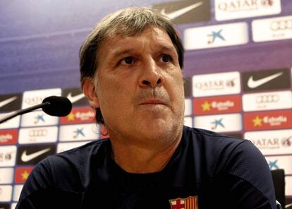 Tata Martino, en rueda de prensa. 