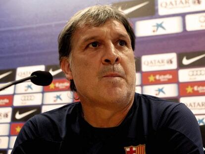 Tata Martino, en rueda de prensa. 