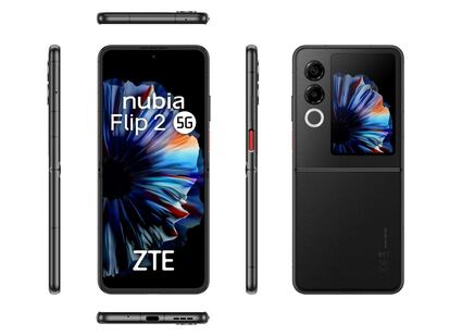 ZTE nubia Flip 2 5G con la pantalla abierta