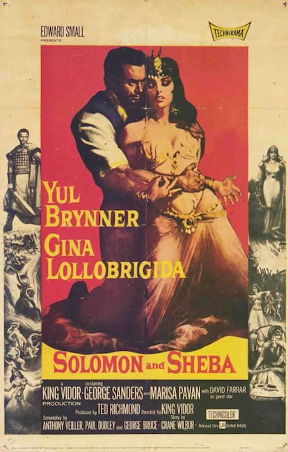 'Salomón y la Reina de Saba' (King Vidor, 1959). En todo peplum no puede faltar la secuencia del baile o danza de rigor pasada por esta Antigüedad donde según Hollywood todo es posible como ver a Gina Lollobrigida transformada en la Reina de la Saba en movimiento incitando al sabio Rey Salomón (Yul Brynner) a una lujuriosa y tentadora danza oriental.