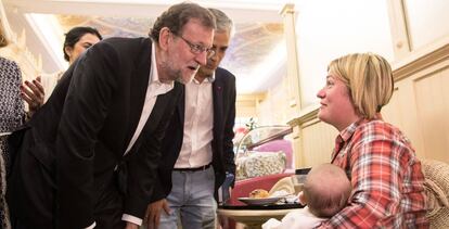 Mariano Rajoy, este jueves, en Lugo. 