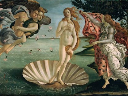 El Nacimiento de Venus, de Boticcelli, muestra a una mujer con un índice cintura cadera de 0,724, cercano a lo que se considera el ideal universal