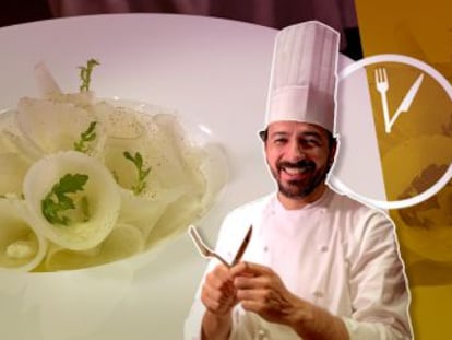 Mario Valles, chef del restaurante Hortensio, prepara una receta en cinco minutos