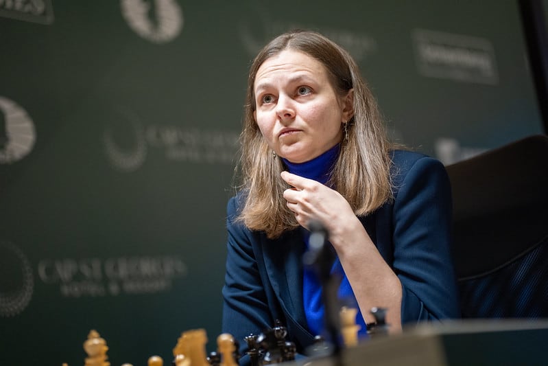 Anna Muzychuk, durante la sexta ronda