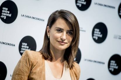 Penélope Cruz en el evento de la fundación Unoentrecienmil, el 24 de abril.