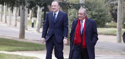 Florentino Pérez, presidente de ACS, y su homólogo en Globalia, Juan José Hidalgo.