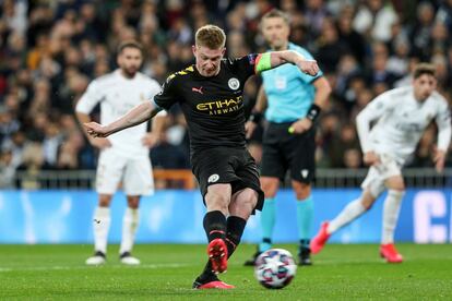 De Bruyne marca ante el Madrid.