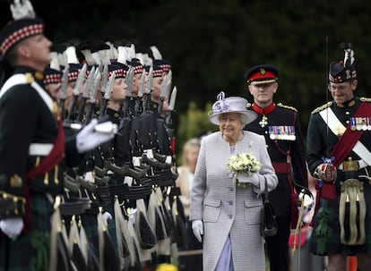 Isabel II durante una de las celebraciones de su 90 cumpleaños.