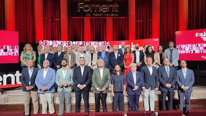 Representantes de Foment del Treball y de diferentes sectores económicos catalanes.