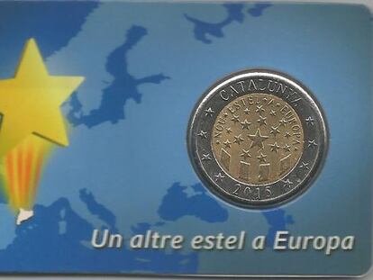 Reverso de la moneda catalana propuesta.