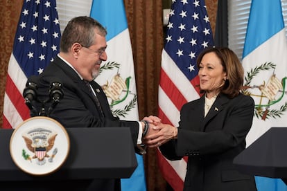 Bernardo Arévalo y Kamala Harris, en la Casa Blanca