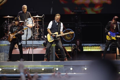 Bruce Springsteen y la E Street Band, durante el concierto de julio de 2024 en Madrid. 