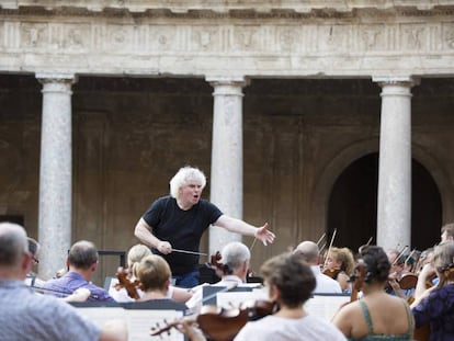 Simon Rattle, el s&aacute;bado en el festival de Granada.