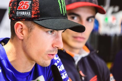 Vi&ntilde;ales, en la conferencia de prensa en el circuito de Spielberg.