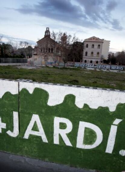 El solar de Jesuitas de Valencia, junto al Jardín Botànic.