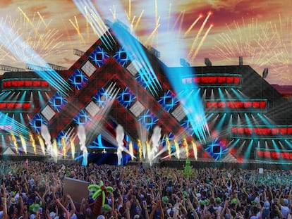 Imagen del escenario principal del Dreambeach 2019.