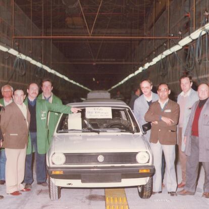 Imagen del primer Volkswagen Polo fabricado en Navarra.