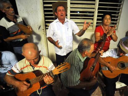 El grupo Guijarro, en Cuba.