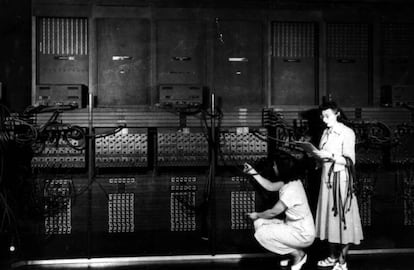 El ordenador ENIAC en la década de los 40