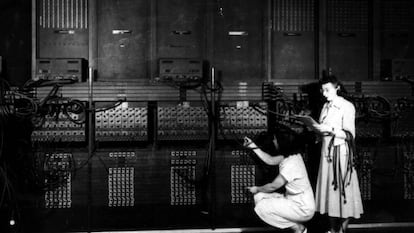 El ordenador ENIAC en la década de los 40
