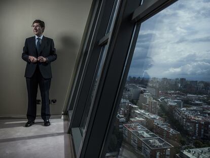 El presidente de Bankia, José Ignacio Goirigolzarri, en la sede del banco en Madrid, antes de la entrevista.